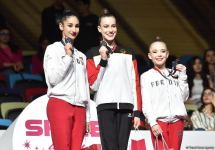 European Championship in Baku: awarding ceremony for winners in individual program (PHOTO)