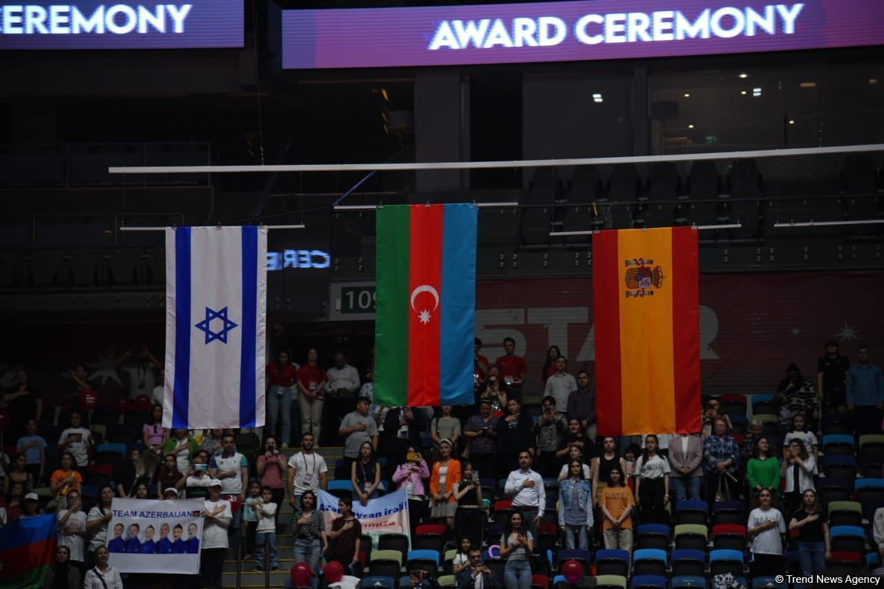 Baku hosts awarding ceremony for winners of European Championship among teams in group exercises (PHOTO)