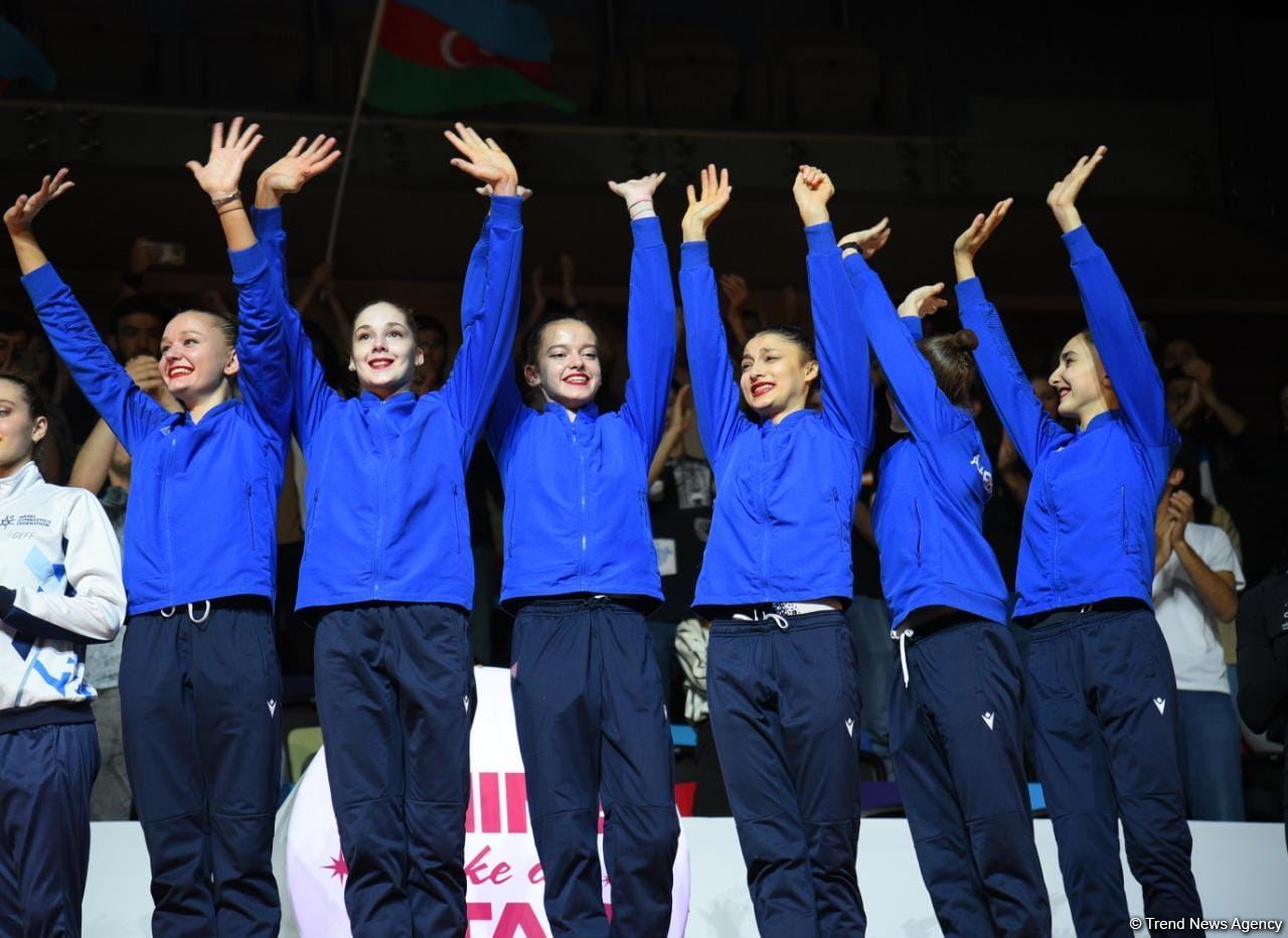 Baku hosts awarding ceremony for winners of European Championship among teams in group exercises (PHOTO)