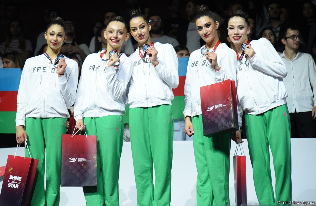 Baku hosts awarding ceremony for winners of European Championship among teams in group exercises (PHOTO)