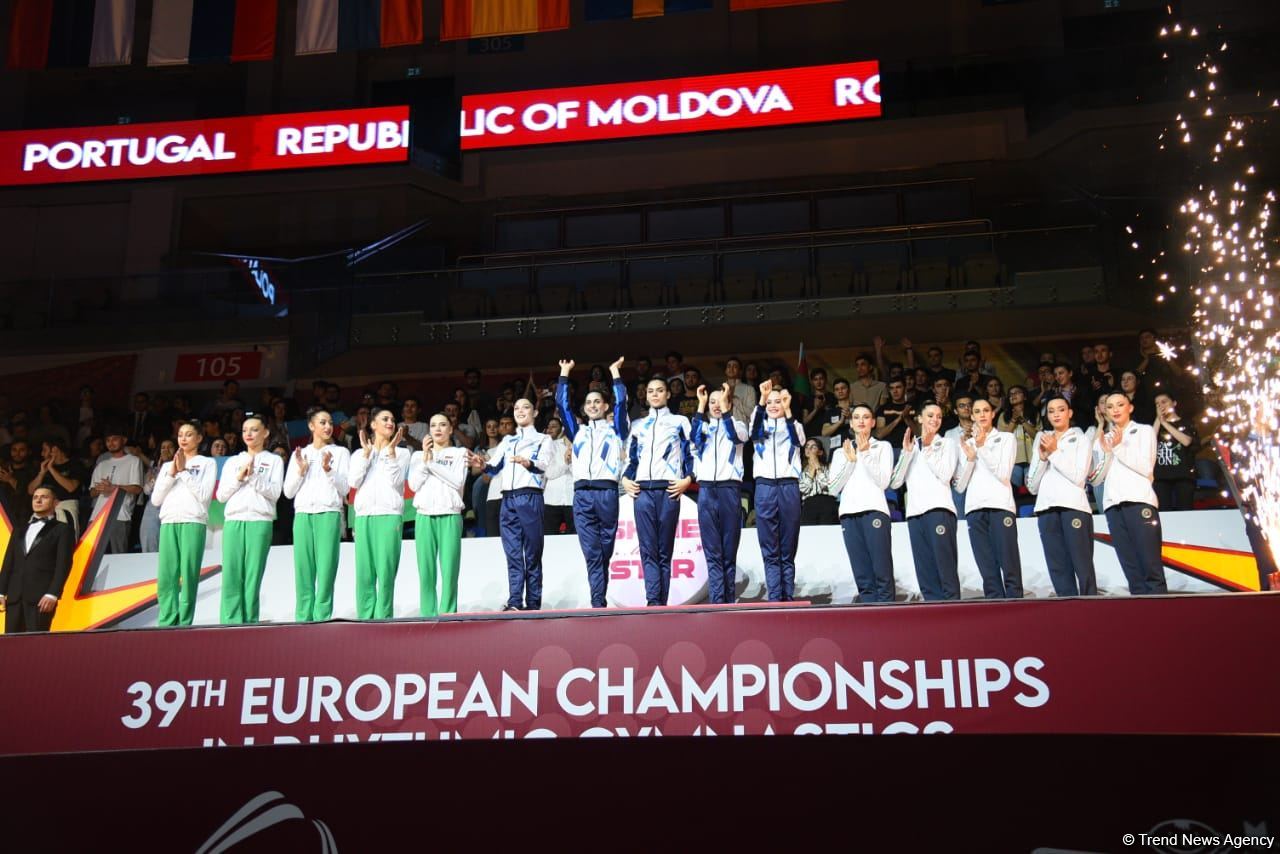 Baku hosts awarding ceremony for winners of European Championship among teams in group exercises (PHOTO)