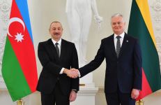 Official welcome ceremony held for President Ilham Aliyev in Vilnius (PHOTO/VIDEO)