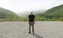 President Ilham Aliyev lays foundation for Shalva village in Lachin district (PHOTO/VIDEO)