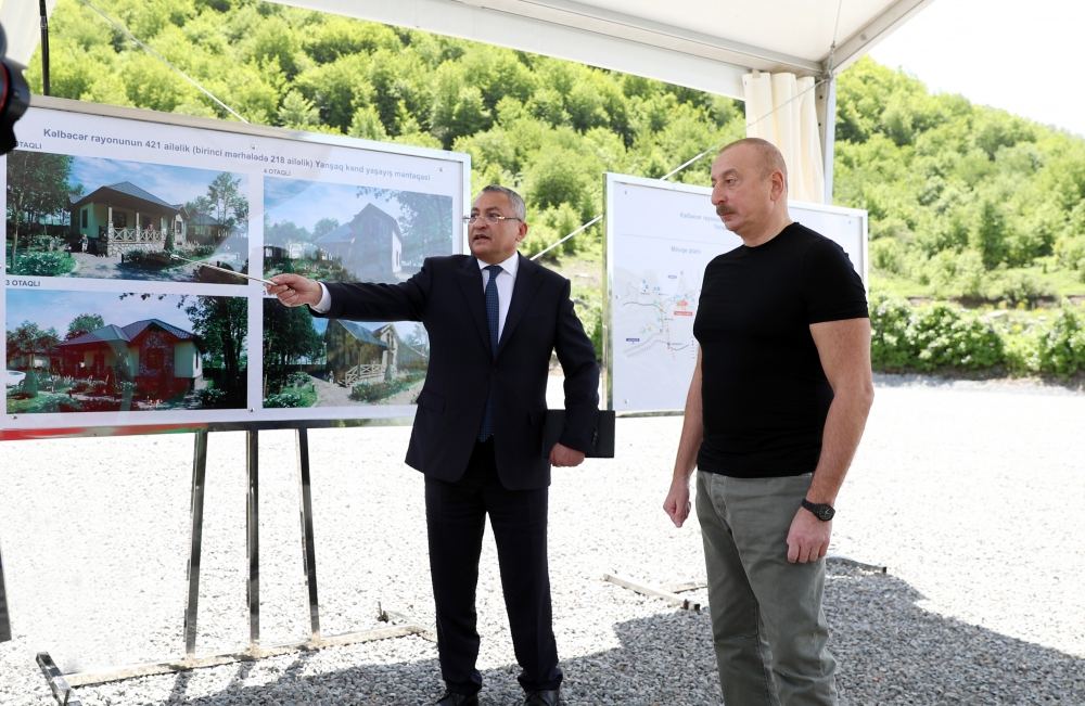 President Ilham Aliyev attends groundbreaking ceremony for Yanshag village in Kalbajar district (PHOTO/VIDEO)