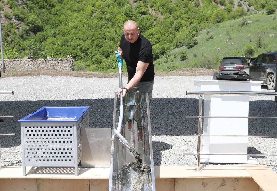 President Ilham Aliyev attends groundbreaking ceremony for Zallar village in Kalbajar (PHOTO/VIDEO)