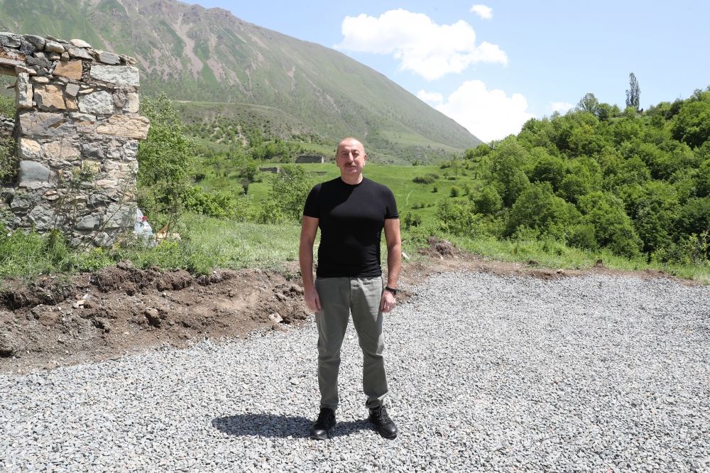 President Ilham Aliyev attends groundbreaking ceremony for Zallar village in Kalbajar (PHOTO/VIDEO)