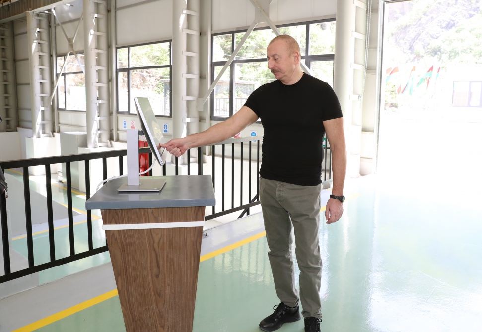 President Ilham Aliyev attends inauguration of “Gamishli” small HPP in Kalbajar (PHOTO/VIDEO)