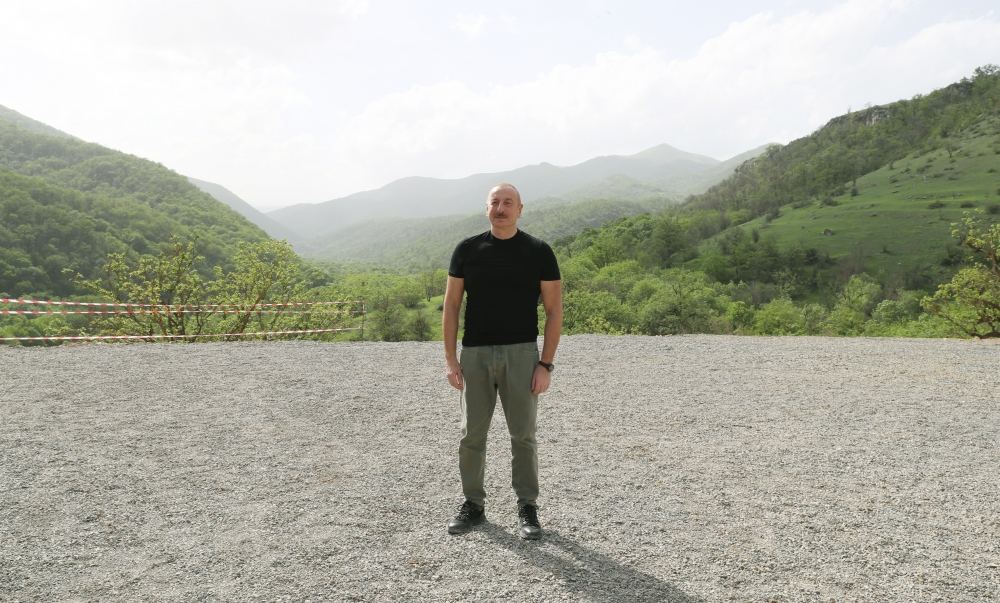 President Ilham Aliyev lays foundation for Shalva village in Lachin district (PHOTO/VIDEO)