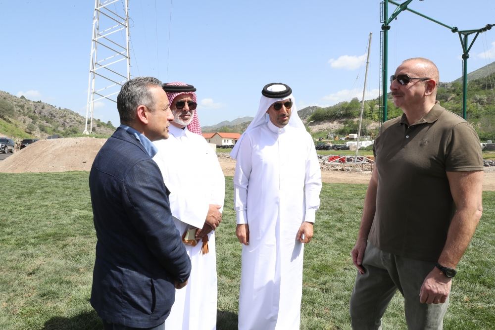 President Ilham Aliyev attends ceremonies of releasing East Caucasian turs and falcons into wild, fish into Khakari River in Lachin district (PHOTO/VIDEO)