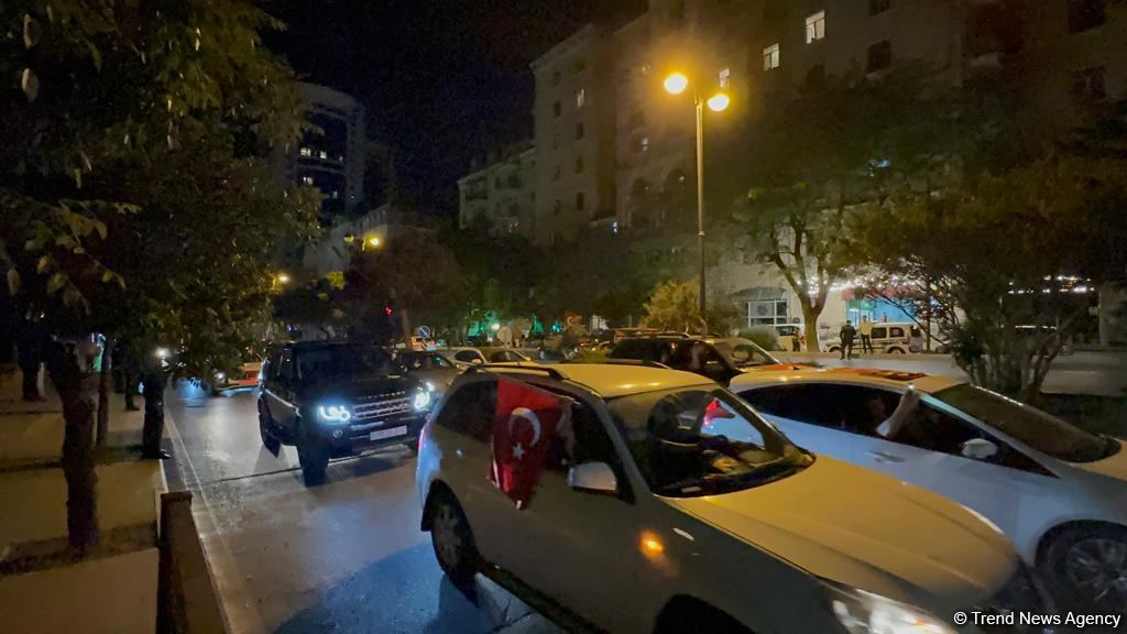 Azerbaijan celebrates victory of Recep Tayyip Erdogan in Turkish presidential elections (PHOTO/VIDEO)