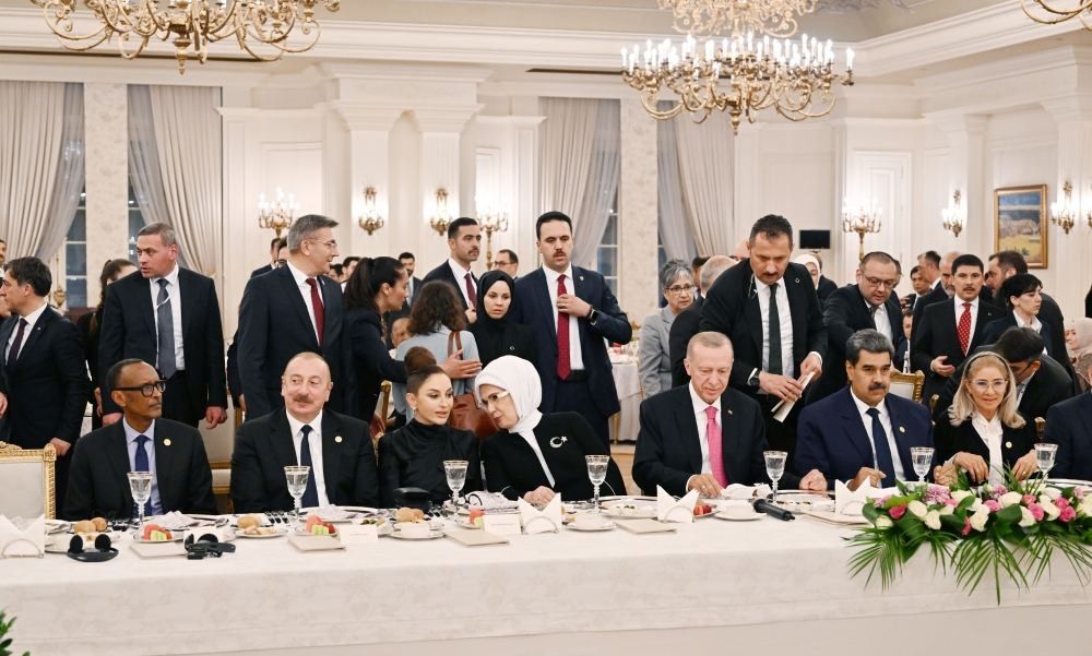 President Ilham Aliyev, First Lady Mehriban Aliyeva attend dinner hosted on behalf of Recep Tayyip Erdogan in Ankara (PHOTO)