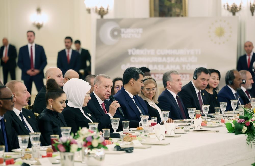 President Ilham Aliyev, First Lady Mehriban Aliyeva attend dinner hosted on behalf of Recep Tayyip Erdogan in Ankara (PHOTO)