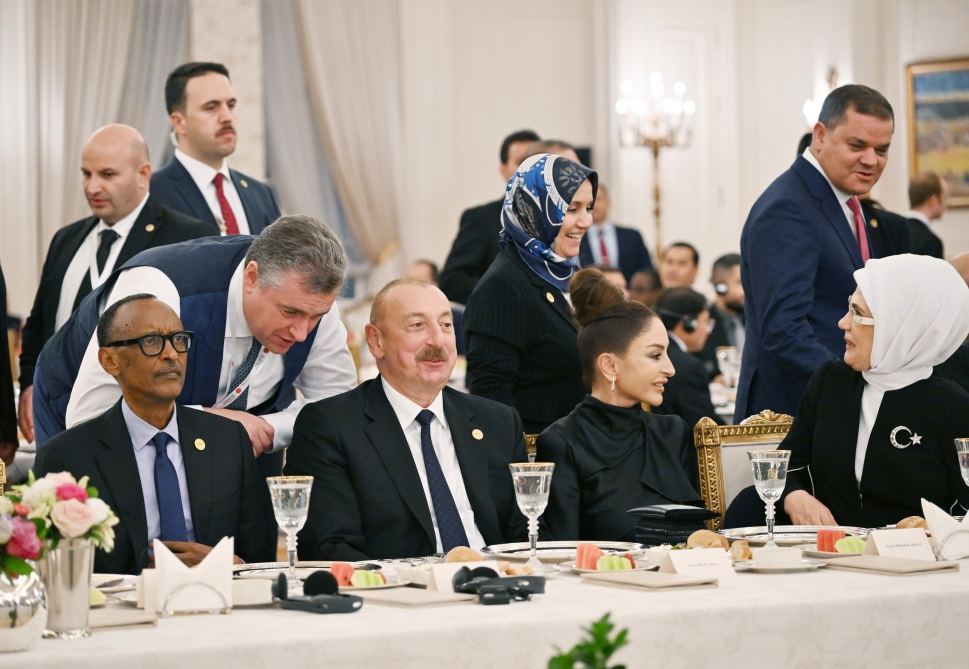 President Ilham Aliyev, First Lady Mehriban Aliyeva attend dinner hosted on behalf of Recep Tayyip Erdogan in Ankara (PHOTO)