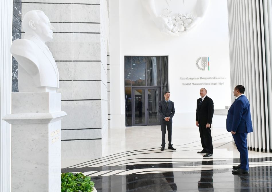 President Ilham Aliyev participates in inauguration ceremony of new administrative building of Ministry of Agriculture in Baku (PHOTO/VIDEO)