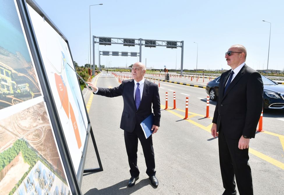 President Ilham Aliyev attends opening ceremony of first stage of Alat Free Economic Zone (PHOTO/VIDEO)