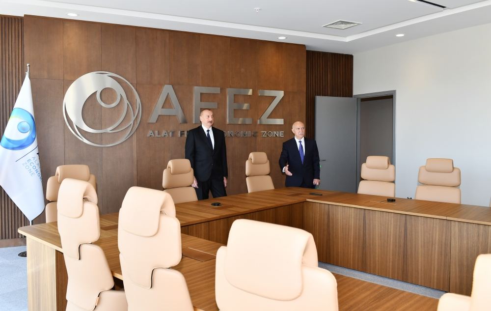 President Ilham Aliyev attends opening ceremony of first stage of Alat Free Economic Zone (PHOTO/VIDEO)