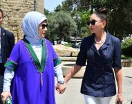 First Lady Mehriban Aliyeva, First Lady Emine Erdogan visit Icherisheher (PHOTO/VIDEO)