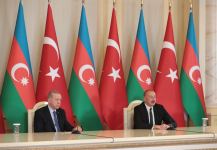 President Ilham Aliyev, President Recep Tayyip Erdogan make press statements (PHOTO/VIDEO)