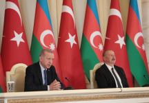 President Ilham Aliyev, President Recep Tayyip Erdogan make press statements (PHOTO/VIDEO)