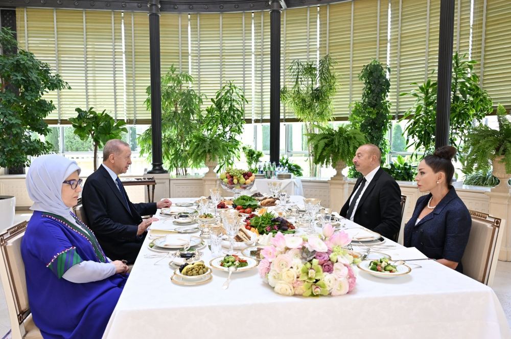 Joint working lunch held between Presidents of Azerbaijan, Türkiye (PHOTO)