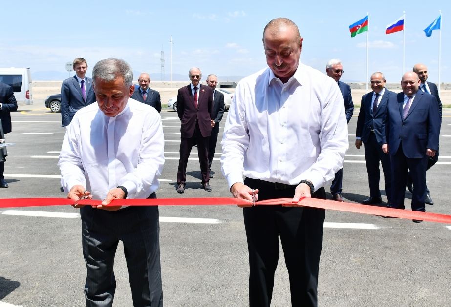 President Ilham Aliyev, Rais of Russia's Tatarstan attend opening of Auto Leasing Azerbaijan LLC in Araz Valley Economic Zone Industrial Park (PHOTO/VIDEO)