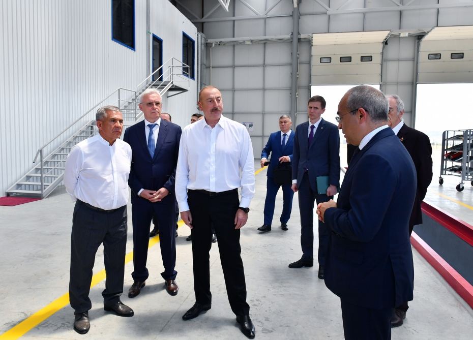 President Ilham Aliyev, Rais of Russia's Tatarstan attend opening of Auto Leasing Azerbaijan LLC in Araz Valley Economic Zone Industrial Park (PHOTO/VIDEO)