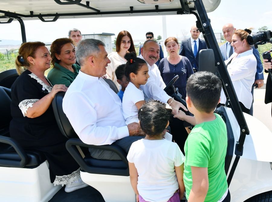 President Ilham Aliyev, Rais of Russia's Tatarstan visit Aghali village in Zangilan (PHOTO/VIDEO)