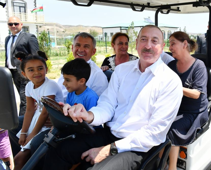 President Ilham Aliyev, Rais of Russia's Tatarstan visit Aghali village in Zangilan (PHOTO/VIDEO)