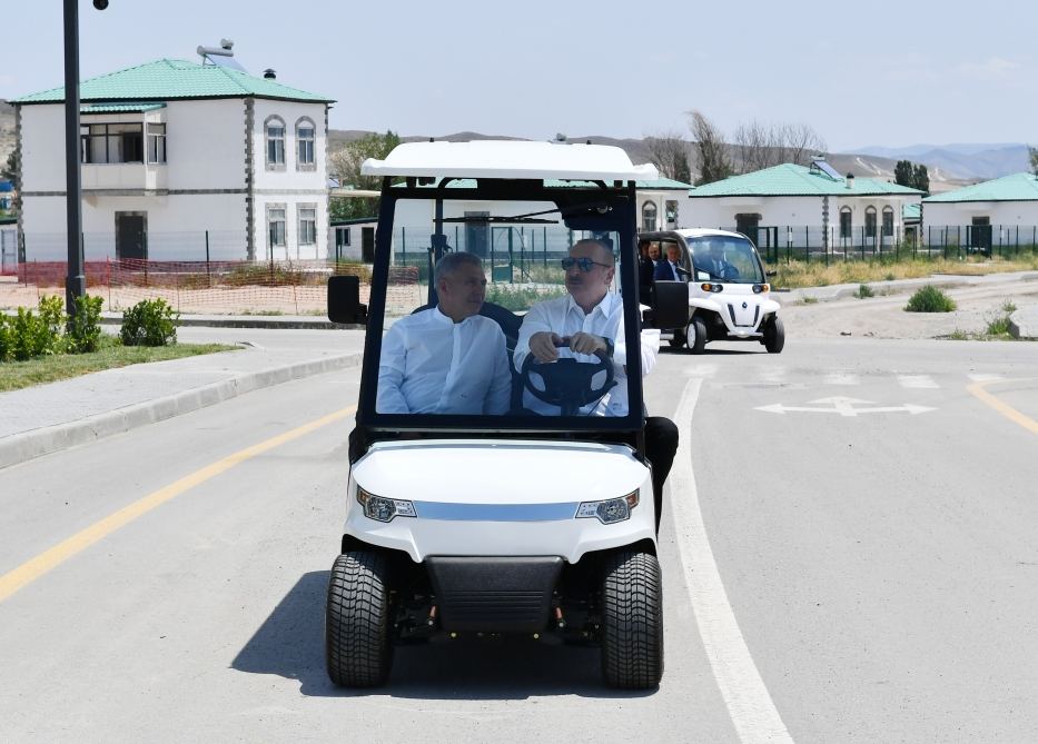 President Ilham Aliyev, Rais of Russia's Tatarstan visit Aghali village in Zangilan (PHOTO/VIDEO)