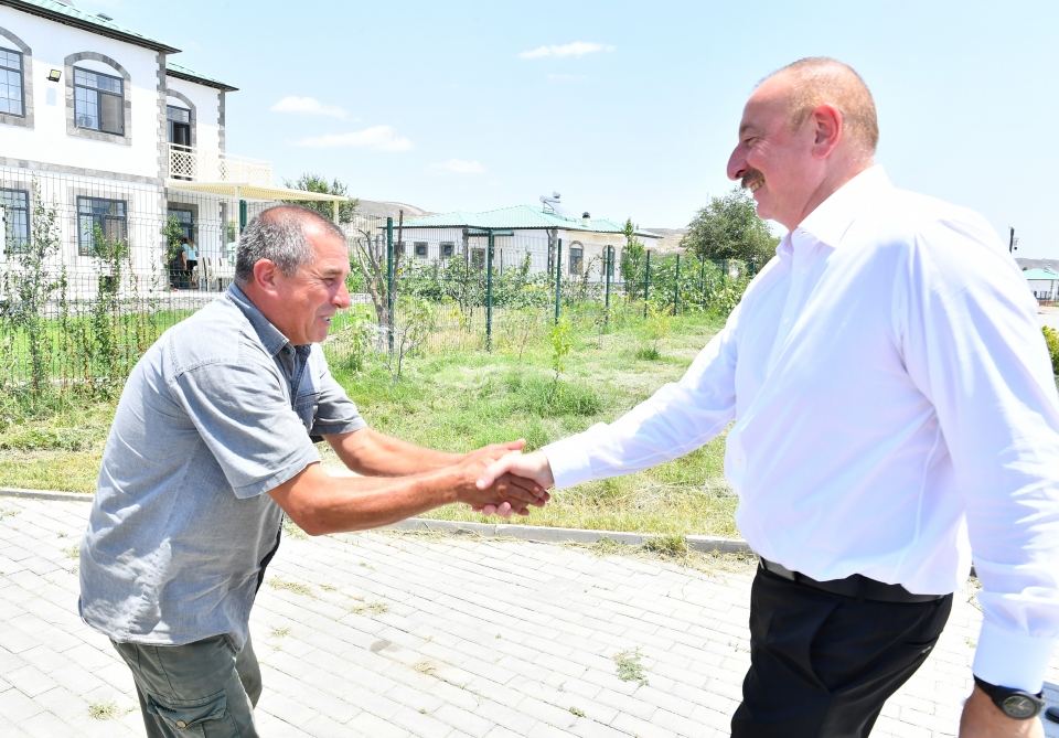 President Ilham Aliyev, Rais of Russia's Tatarstan visit Aghali village in Zangilan (PHOTO/VIDEO)