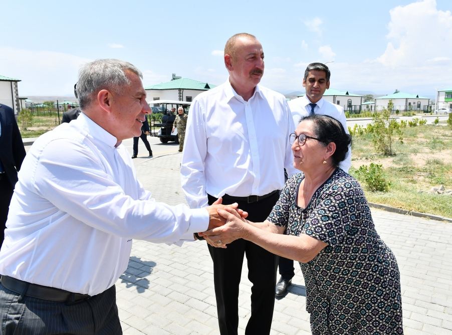 President Ilham Aliyev, Rais of Russia's Tatarstan visit Aghali village in Zangilan (PHOTO/VIDEO)