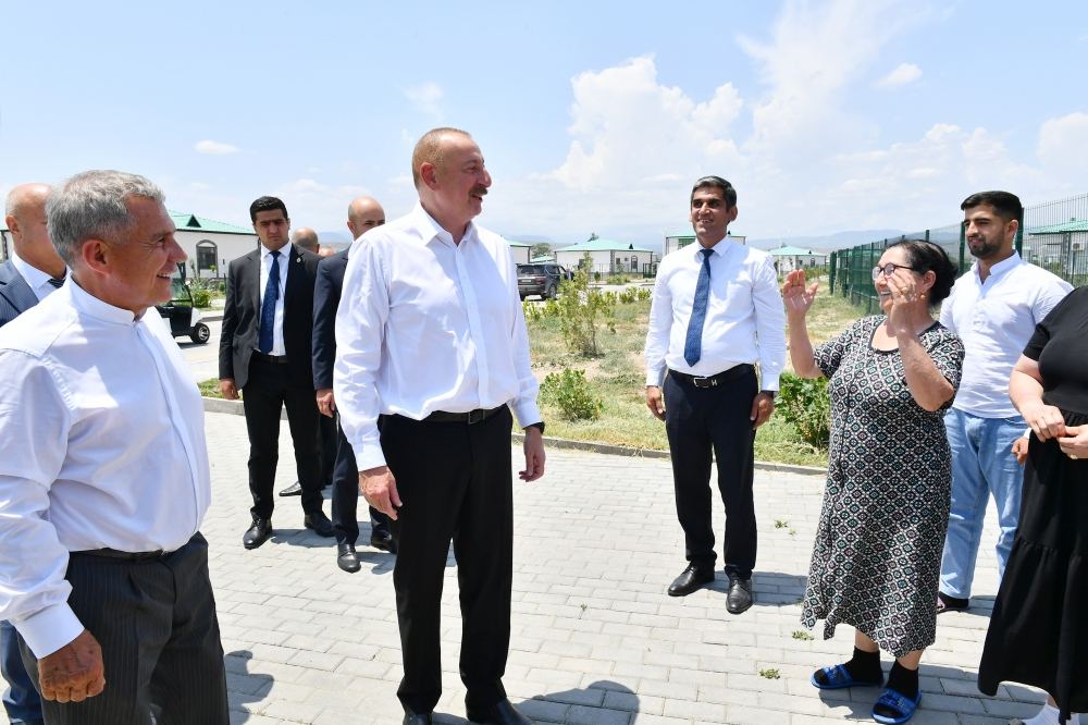 President Ilham Aliyev, Rais of Russia's Tatarstan visit Aghali village in Zangilan (PHOTO/VIDEO)
