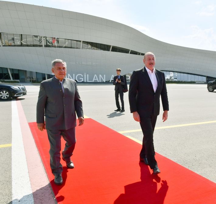 President Ilham Aliyev, Rais of Russia's Tatarstan leave Zangilan International Airport for Baku (PHOTO/VIDEO)
