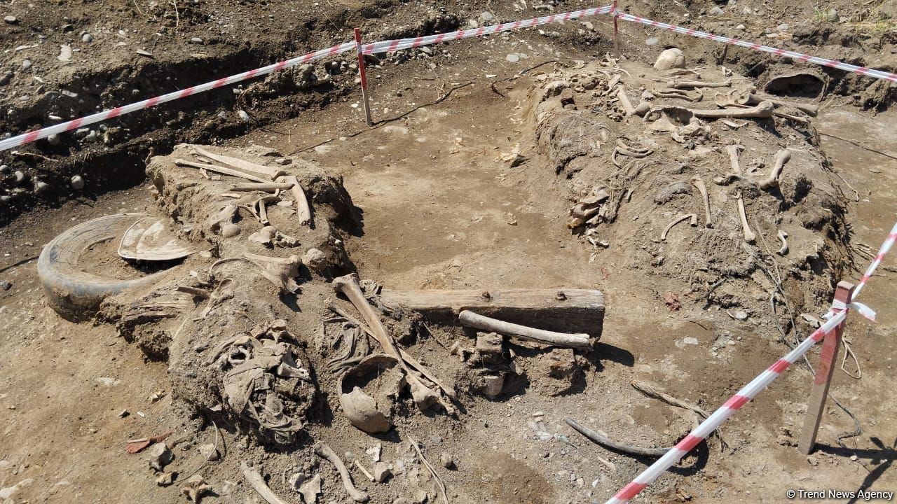 Mass grave discovered in Azerbaijan's Aghdam district (PHOTO/VIDEO)