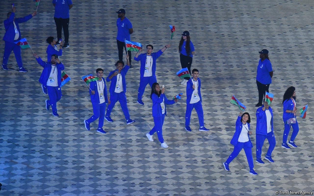Azerbaijani delegation marches at opening ceremony of III European Games (PHOTO)