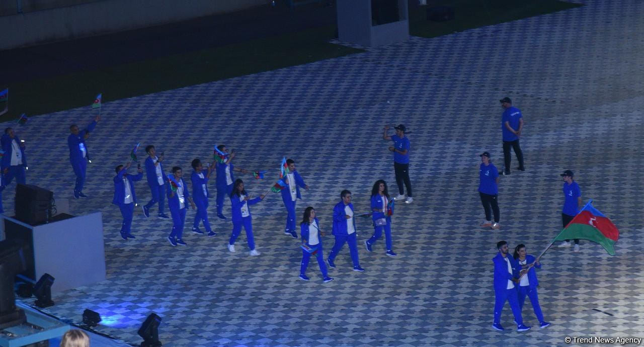 Azerbaijani delegation marches at opening ceremony of III European Games (PHOTO)
