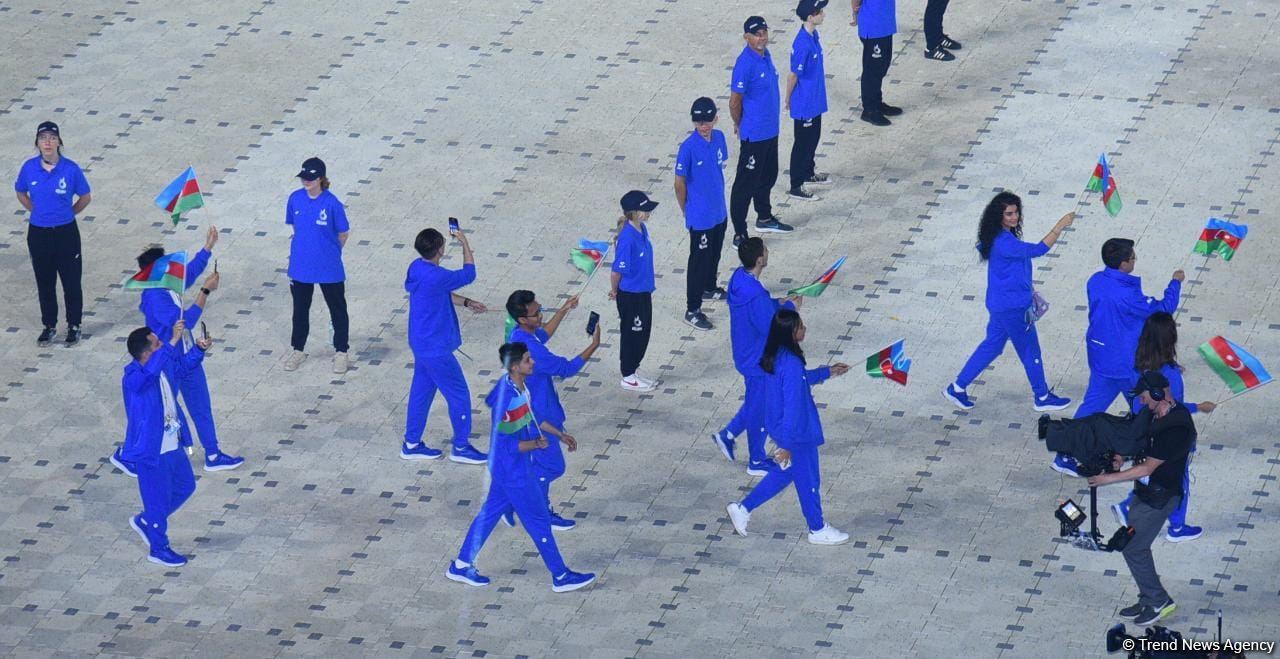 Azerbaijani delegation marches at opening ceremony of III European Games (PHOTO)