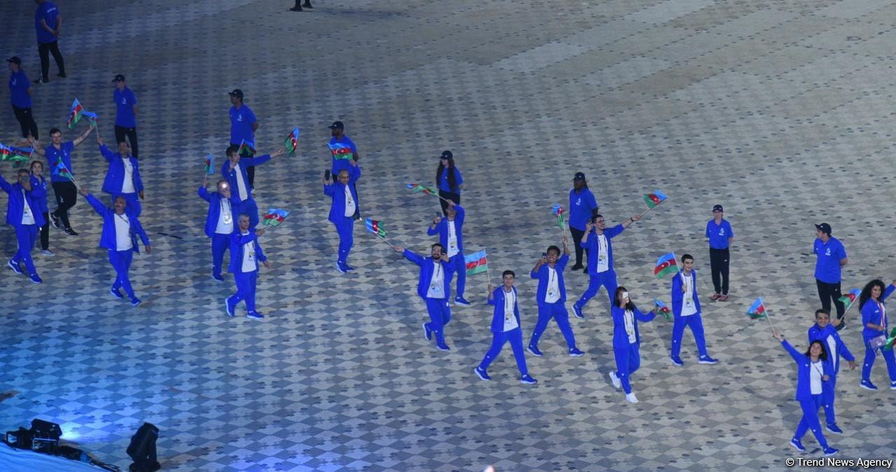 Azerbaijani delegation marches at opening ceremony of III European Games (PHOTO)