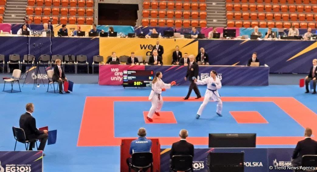 Azerbaijani karateka sweeps rival from Armenia at European Games 2023 in Poland (PHOTO)