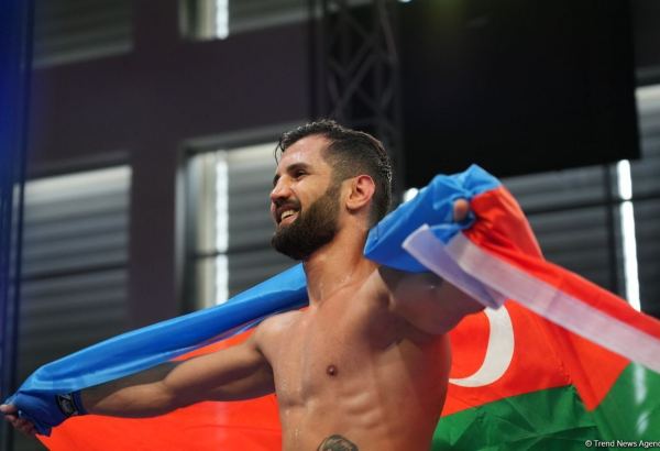 Azerbaijani kickboxer claims gold medal at III European Games (PHOTO)