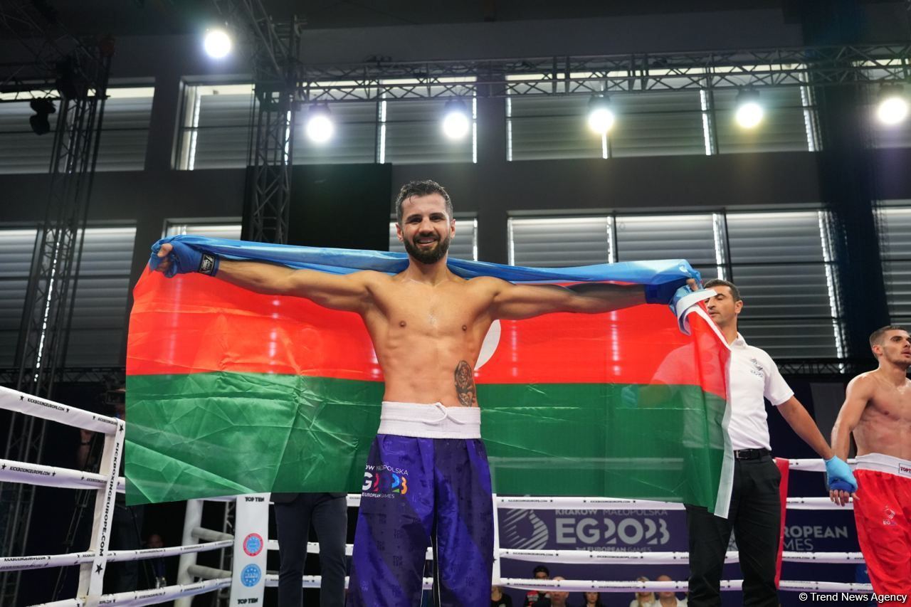 Azerbaijani kickboxer claims gold medal at III European Games (PHOTO)