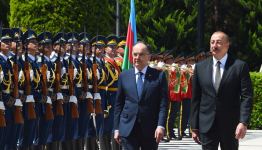 Baku holds official welcome ceremony for President of Albania (PHOTO/VIDEO)