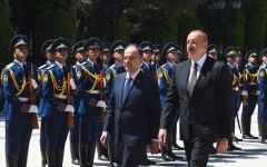 Baku holds official welcome ceremony for President of Albania (PHOTO/VIDEO)