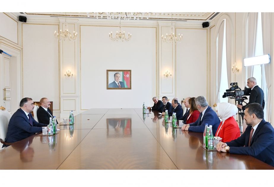 President Ilham Aliyev receives Chairman of Grand National Assembly of Türkiye (VIDEO)