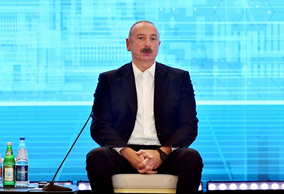 President Ilham Aliyev spoke about Trans-Caspian Gas Pipeline project at Global Media Forum
