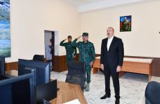President Ilham Aliyev views conditions created in garrison complex of "Gazakh" Separate Border Division (PHOTO/VIDEO)