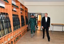 President Ilham Aliyev views conditions created in garrison complex of "Gazakh" Separate Border Division (PHOTO/VIDEO)