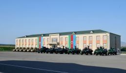 President Ilham Aliyev views conditions created in garrison complex of "Gazakh" Separate Border Division (PHOTO/VIDEO)