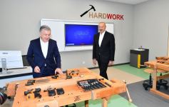 President Ilham Aliyev, First Lady Mehriban Aliyeva, President Shavkat Mirziyoyev, his spouse  attend opening of secondary school in Fuzuli (PHOTO/VIDEO)