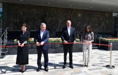 President Ilham Aliyev, First Lady Mehriban Aliyeva, President Shavkat Mirziyoyev, his spouse  attend opening of secondary school in Fuzuli (PHOTO/VIDEO)